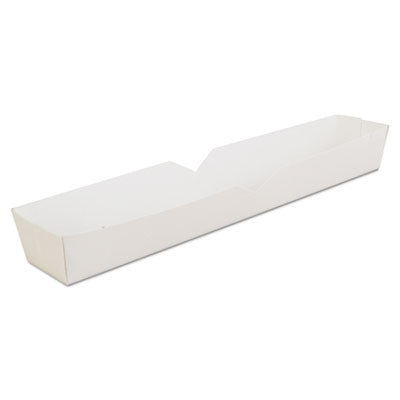 SCT® Footlong Hot Dog Tray, 10.25 x 1.5 x 1.25, White, Paper, 500/Carton Food Trays - Office Ready