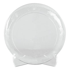 WNA Designerware Plastic Plates, Plastic, 6" dia, Clear, 10/Pack, 18 Packs/Carton