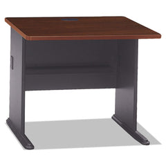 Bush® Series A Collection Workstation Desk, 35.63" x 26.88" x 29.88", Hansen Cherry/Galaxy