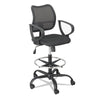 Safco® Vue™ Series Mesh Extended-Height Chair, Supports Up to 250 lb, 23" to 33" Seat Height, Black Fabric Drafting & Task Stools - Office Ready