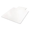 deflecto® EconoMat® Occasional Use Chair Mat for Commercial Flat Pile Carpeting, 45 x 53, Wide Lipped, Clear Chair Mats - Office Ready