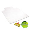 deflecto® EconoMat Non-Studded All Day Use Chair Mat for Hard Floors, Flat Packed, 36 x 48, Lipped, Clear Chair Mats - Office Ready