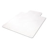 deflecto® EconoMat Non-Studded All Day Use Chair Mat for Hard Floors, Flat Packed, 36 x 48, Lipped, Clear Chair Mats - Office Ready