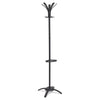 Alba™ CLEO Coat Stand, Stand Alone Rack, Ten Knobs, Steel/Plastic, 19.75w x 19.75d x 68.9h, Black Garment Trees & Stands - Office Ready