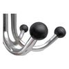 Alba™ Chromy Coat Stand, 12 Knobs, 16w x 16d x 70.5h, Chrome/Black Garment Trees & Stands - Office Ready