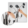 Alba™ Chromy Coat Stand, 12 Knobs, 16w x 16d x 70.5h, Chrome/Black Garment Trees & Stands - Office Ready