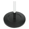 Alba™ Chromy Coat Stand, 12 Knobs, 16w x 16d x 70.5h, Chrome/Black Garment Trees & Stands - Office Ready