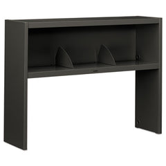 HON® 38000 Series™ Stack-On Open Shelf Unit, 48w x 13.5d x 34.75h, Charcoal