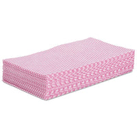 Boardwalk® Foodservice Wipers, 12 x 21, Pink/White, 200/Carton Disposable Dry Wipes - Office Ready