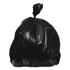 Heritage High-Density Waste Can Liners, 30 gal, 10 mic, 30" x 37", Black, 25 Bags/Roll, 20 Rolls/Carton