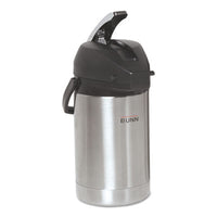 BUNN® Lever Action Airpot, Stainless Steel/Black Airpots - Office Ready