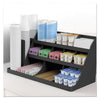 Mind Reader Extra Large Coffee Condiment and Accessory Organizer, 14 Compartment, 24 x 11.8 x 12.5, Black Coffee Condiment Stations - Office Ready
