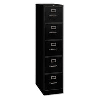 HON® 310 Series Vertical File, 5 Letter-Size File Drawers, Black, 15