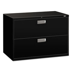 HON® Brigade® 600 Series Lateral File, 2 Legal/Letter-Size File Drawers, Black, 42" x 18" x 28"