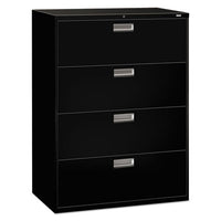 HON® Brigade® 600 Series Lateral File, 4 Legal/Letter-Size File Drawers, Black, 42