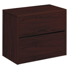 HON® 10500 Series™ Lateral File, 2 Legal/Letter-Size File Drawers, Mahogany, 36" x 20" x 29.5"