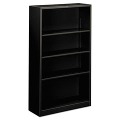 HON® Brigade® Metal Bookcases, Four-Shelf, 34.5w x 12.63d x 59h, Black