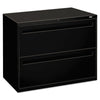 HON® Brigade® 700 Series Lateral File, 2 Legal/Letter-Size File Drawers, Black, 36" x 18" x 28" Lateral File Cabinets - Office Ready