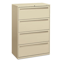 HON® Brigade® 700 Series Lateral File, 4 Legal/Letter-Size File Drawers, Putty, 36