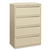 HON® Brigade® 700 Series Lateral File, 4 Legal/Letter-Size File Drawers, Putty, 36" x 18" x 52.5" Lateral File Cabinets - Office Ready