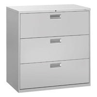 HON® Brigade® 600 Series Lateral File, 3 Legal/Letter-Size File Drawers, Light Gray, 42