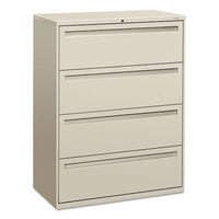 HON® Brigade® 700 Series Lateral File, 4 Legal/Letter-Size File Drawers, Light Gray, 42