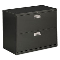 HON® Brigade® 600 Series Lateral File, 2 Legal/Letter-Size File Drawers, Charcoal, 36