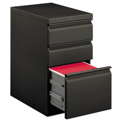 HON® Brigade® Mobile Pedestal, Left/Right, 3-Drawers: Box/Box/File, Letter, Charcoal, 15" x 22.88" x 28"