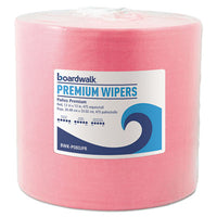 Boardwalk® Hydrospun Wipers, 12 x 12, Red, 475/Roll Disposable Dry Wipes - Office Ready