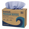 Boardwalk® Hydrospun Wipers, 8.26 x 16.75, Blue, 100 Wipes/Box, 10 Boxes/Carton Disposable Dry Wipes - Office Ready