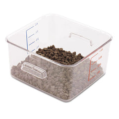 Rubbermaid® Commercial SpaceSaver Square Containers, 4 qt, 8.8 x 8.75 x 4.75, Clear, Plastic