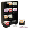 Mind Reader Baggy 9 Drawer Tea Bag and Accessory Holder, 10.24 x 4.33 x 13.11, Black Coffee Condiment Stations - Office Ready