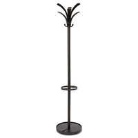 Alba™ Brio Coat Stand, 13.75w x 13.75d x 66.25h, Black Garment Trees & Stands - Office Ready