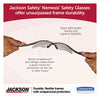 KleenGuard™ Nemesis* Safety Glasses, Black Frame, Blue Mirror Lens Wraparound Safety Glasses - Office Ready