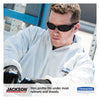 KleenGuard™ Hellraiser* Safety Glasses, Black Frame, Smoke Lens Wraparound Safety Glasses - Office Ready