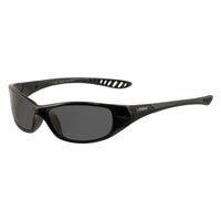 KleenGuard™ Hellraiser* Safety Glasses, Black Frame, Smoke Lens Wraparound Safety Glasses - Office Ready