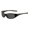 KleenGuard™ Hellraiser* Safety Glasses, Black Frame, Smoke Lens Wraparound Safety Glasses - Office Ready