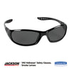 KleenGuard™ Hellraiser* Safety Glasses, Black Frame, Smoke Lens Wraparound Safety Glasses - Office Ready