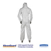 KleenGuard™ A35 Liquid & Particle Protection Coveralls, Zipper Front, Hooded, Elastic Wrists and Ankles, X-Large, White, 25/Carton Coveralls - Office Ready