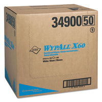 WypAll® General Clean X60 Cloths, Flat Sheet, 12.5 x 16.8, White, 150/Box, 6 Boxes/Carton Shop Towels and Rags - Office Ready
