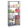 Safco® Heavy-Duty Commercial Steel Shelving Unit, Five-Shelf, 36w x 12d x 75h, Dark Gray Multiuse Shelving, Open - Office Ready