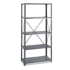 Safco® Heavy-Duty Commercial Steel Shelving Unit, Five-Shelf, 36w x 18d x 75h, Dark Gray Multiuse Shelving, Open - Office Ready