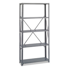 Safco® Heavy-Duty Commercial Steel Shelving Unit, Five-Shelf, 36w x 12d x 75h, Dark Gray