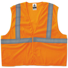 ergodyne® GloWear® 8205HL Type R Class 2 Super Econo Mesh Safety Vest, Small to Medium, Orange