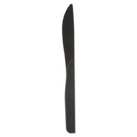 Eco-Products® 100% Recycled Content Cutlery, Knife, Plastic, Black, 50/Pack, 20 Packs/Carton Disposable Knives - Office Ready