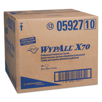 WypAll® X70 Foodservice Towels, 1/4 Fold, 12.5 x 23.5, Unscented, Blue, 300/Carton Disposable Dry Wipes - Office Ready