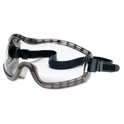 MCR™ Safety Stryker Goggles, Chemical Protection, Black Frame Splash/Impact Safety Goggles - Office Ready