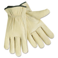 MCR™ Safety Full Leather Cow Grain Gloves, X-Large, 1 Pair Work Gloves, Leather - Office Ready