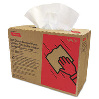 Cascades PRO Tuff-Job Double Recrepe Wiper, 9.25 x 12.5, White, 110/Box, 12 Boxes/Carton Shop Towels and Rags - Office Ready