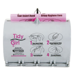 Tidy Girl™ Plastic Feminine Hygiene Disposal Bag Dispenser, Gray